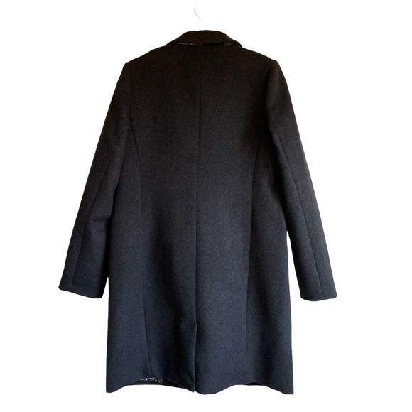 Scotch & Soda Classic Tailored Wool Blend Longline Lined Coat 0606 Grey Melange - Picture 7 of 14